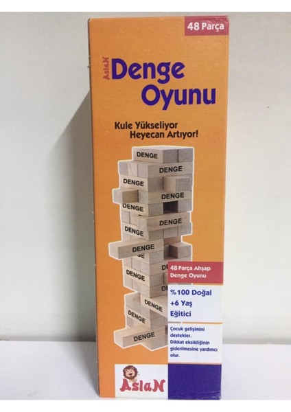 Kahverengi Jenga Denge Oyunu, Aile Boyu Eğlence ve Birlik Için Tasarlandı