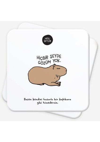Hiçbir Şeyde Gözüm Yok 2'li Bardak Altlığı Seti