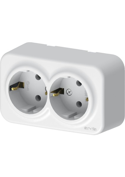 Aria Beyaz Sıva Üstü Ikili Topraklı Priz 25 01 1000 907