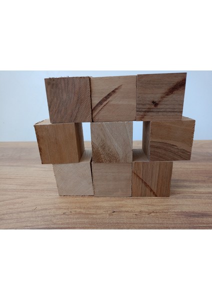 Doğal Ahşap Puzzle Blok, Eğlenceli ve Güvenli Oyun, Renkli Kare Tasarım fırsatları