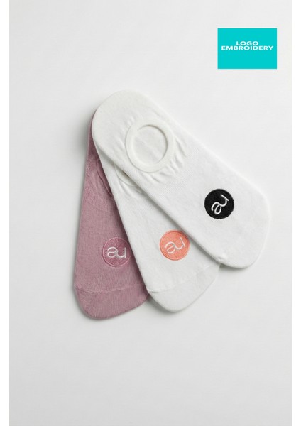 Kadın Pamuklu 3'lü Asorti Görünmez Sneaker Çorap indirimleri