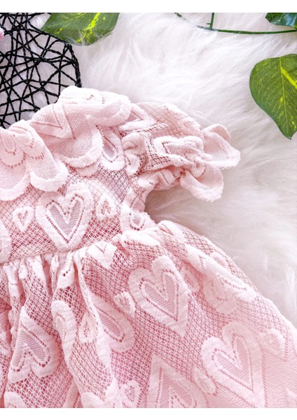 Ada Kalp Desenli Kız Bebek Romper fiyatları