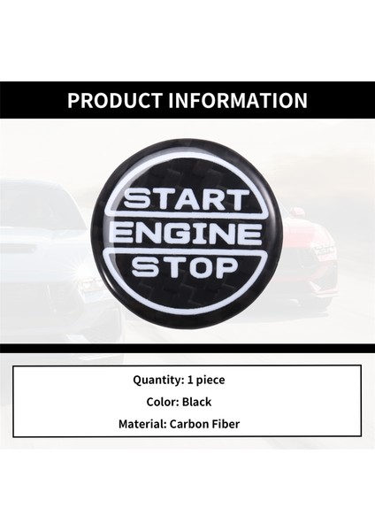 Karbon Fiber Araba Başlat Motor Duruş Düğmesi Panel Iç Düzey Ford Mustang 2024 Yepyeni Otomatik Aksesuarlar (Yurt Dışından) fırsatları
