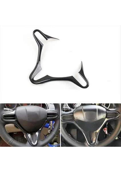 Honda Civic Direksiyon Simidi Kapağı Trim Abs Karbon Fiber Direksiyon Çark Çerçevesi Çıkartmaları Çerçeve Soldan Sürüş (Yurt Dışından) fiyatları