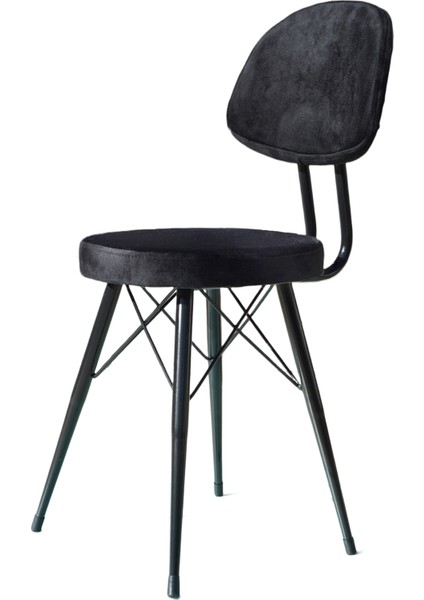 Kav Mutfak Sandalyesi, Yemek, Bahçe, Kafe, Modern Sandalye - Siyah Kumaş fiyatları