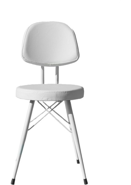 Kav Mutfak Sandalyesi, Yemek, Bahçe, Kafe, Modern Sandalye - Beyaz Deri, Beyaz Gövde modelleri