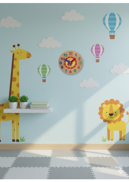 Kahverengi Ahşap Oyuncak Saat, Şık ve Doğal Tasarım, Çocuklar Için Eğlenceli Zaman Ölçer modelleri