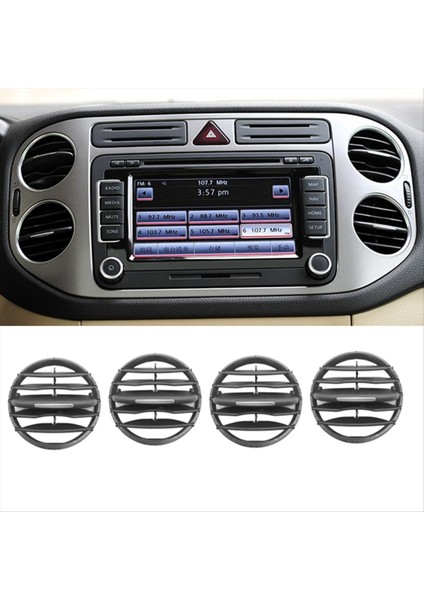 4pcs Araba Gösterge Tablosu Orta Klima Hava Çıkışı Grille 5ND858069 Vw Tiguan 2010-2017 Yuvarlak Hava Outlet Grille (Yurt Dışından) fiyatları