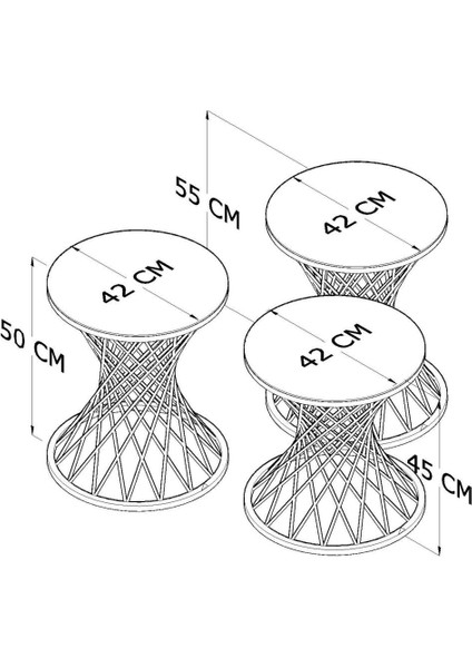 Pota Zigon Sehpa Gümüş Kaplama Füme Ayna modelleri