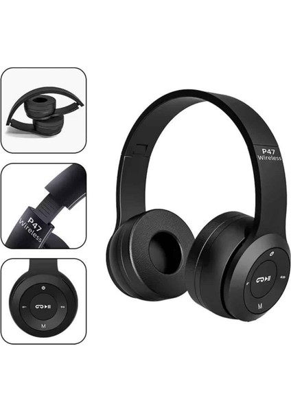 Kulak Üstü Bluetooth Kulaklık Yüksek Ses Kaliteli Ayarlanabilir - SB001M-47SV13 modelleri