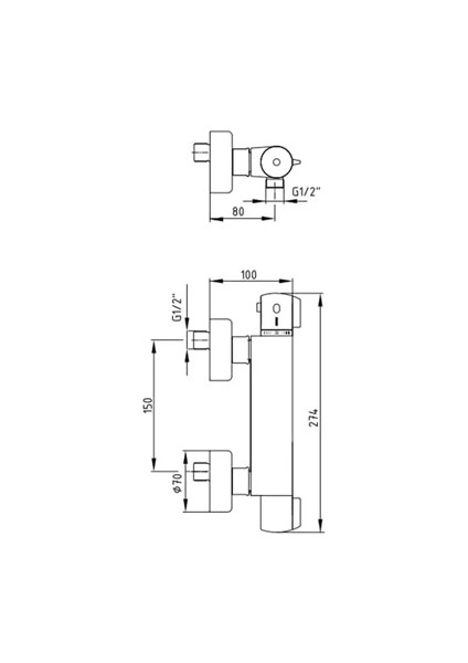 ECA Termostatik Duş Bataryası - 102102341- fiyatları