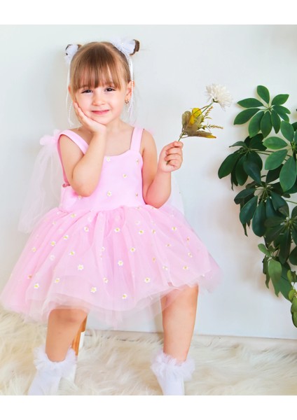 Silvia Papatya Kız Çocuk Elbise