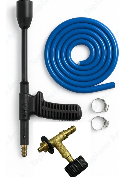 Pürmüz Tüp Pürmüzü Güçlü Ateş Başlatıcı Piknik Tüp Pürmüzü Tam Set Siyah Renk