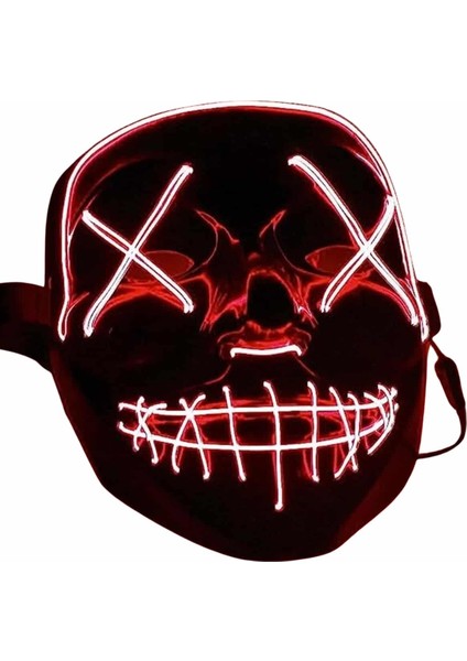 Işıklı LED Maske Parti Eğlence Maskesi Hallowen Neon Maske - SB001M-47T888 indirimleri