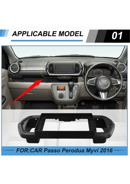 9 Inç Araba Çerçevesi Fasya Adaptör Kod Çözücü Android Radyo Çizgi Montaj Paneli Kiti Toyota Passo Perodua Myvi 2016 (Yurt Dışından) fırsatları