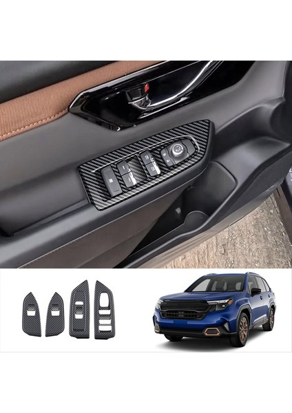 Araba Penceresi Anahtarı Asansör Paneli Tirm Kapı Zırhları Subaru Forester Için Panel Çıkartma 2025 Lhd Karbon Fiber Desen (Yurt Dışından) fiyatları