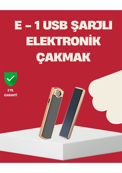 Rüzgar Geçirmez Elektronik Çakmak – Modern Tasarım Metal Gövde - SB001M-47WE09
