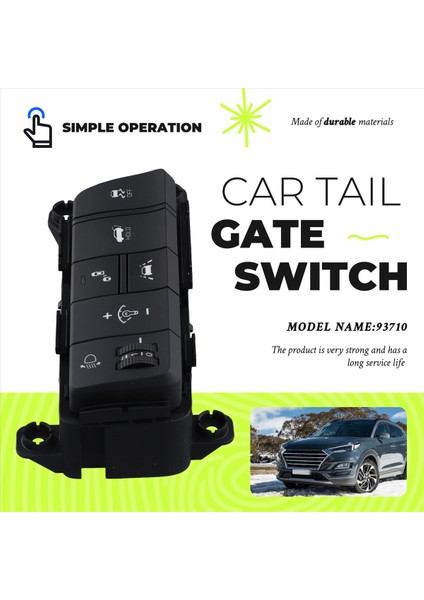 Tucson Tl Için Elektrik Kuyruk Kapısı Anahtar Kapalı Araba Far Ayarlaması Lnstrument Luminance 2019-2020 93710-F8AG0 (Yurt Dışından) fırsatları