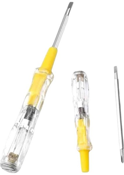 Çift Uçlu Kontrol Kalemi Elektrik Test Kalemi Şeffaf - SB001M-47VY19 fırsatları