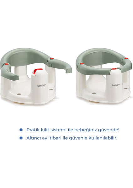 Önden Açılır Banyove Mama Oturağı ve Minderi Soft Yeşil - 2'Li Set fiyatları