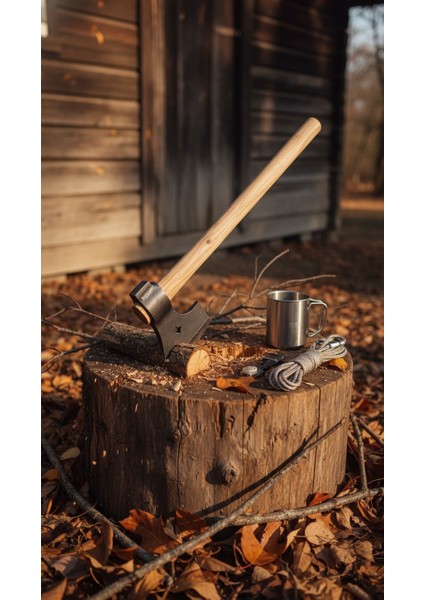 Sknıv Dövme Demir Çelik Kamp Baltası Nacak-Gürgen Ağaç Saplı, fırsatları