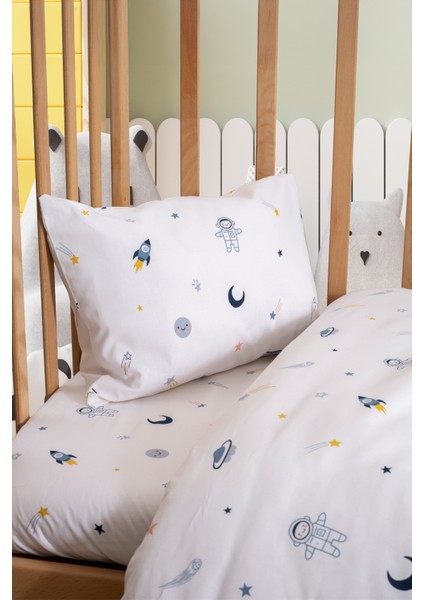 Uzay %100 Pamuk Bebek Nevresim Takımı