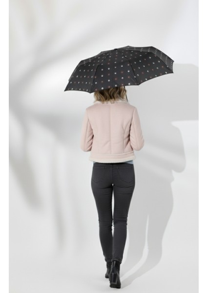 Sevimli Ayıcık Desenli Şemsiye, Şık ve Dayanıklı Kadın Kullanımına Uygun