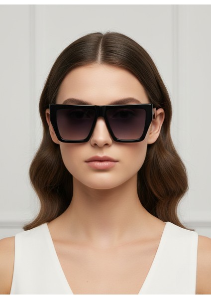 Comcarrox-K Kadın Siyah Güneş Gözlüğü Büyük Lensli UV400 Cr-39 Lens modelleri