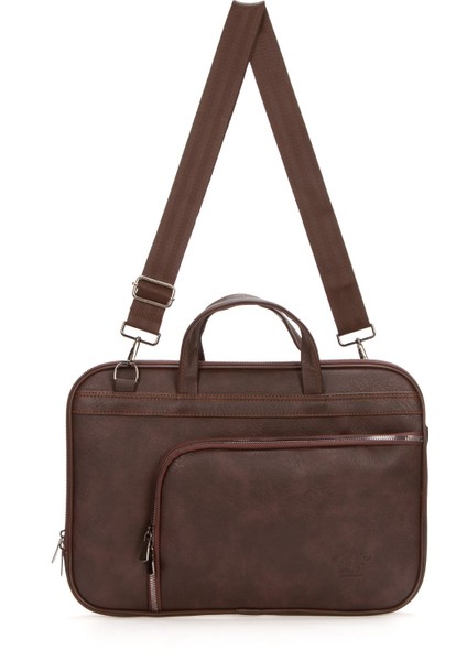 Erkek Kahverengi Suni Deri Deri Evrak ve Laptop Çantası NEWPOLO379 fiyatları