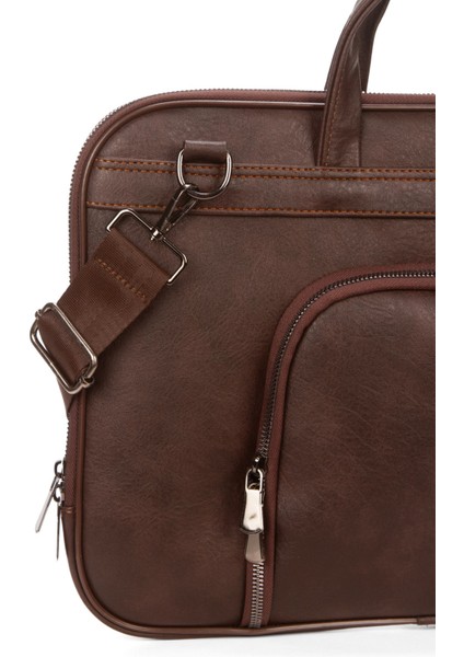 Erkek Kahverengi Suni Deri Deri Evrak ve Laptop Çantası NEWPOLO379 indirimleri