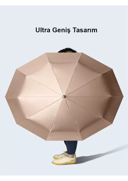 Şık ve Dayanıklı Gümüş Renkli Şemsiye, Tarzınıza Zarif Dokunuş Sağlar