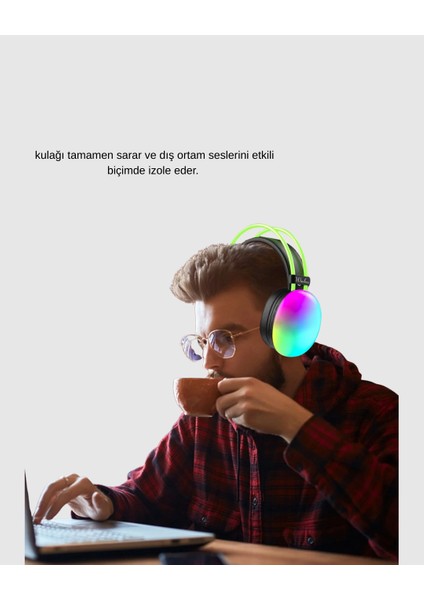 Kablosuz Gaming Kulaklık Rgb Aydınlatmalı Bluetooth 5.3 Uzun Pil Ömürlü - SB001M-47YEP6 indirimleri