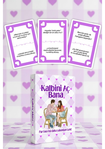 Kalbini Aç Bana – Çiftler Için Soru Kartları – Konuşma Kartı – 100 Soru – Derin Iletişim