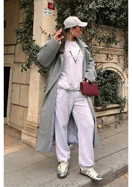 Süper Yüksek Bel Paçası Lastikli 2 Iplik Ekstra Bol Kalıp Baggy Oversize Büyük Beden Eşofman Altı