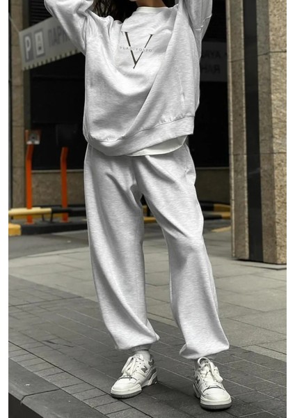 Süper Yüksek Bel Paçası Lastikli 2 Iplik Ekstra Bol Kalıp Baggy Oversize Büyük Beden Eşofman Altı fırsatları