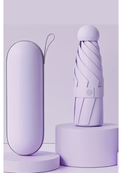 Mor Renkli Taşma Çantalı Şemsiye, Şık ve Kullanışlı Tasarım