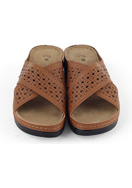 Kadın Ortopedik Taban Çift Bantlı Rahat Anne Terliği Ev Terliği Terlik