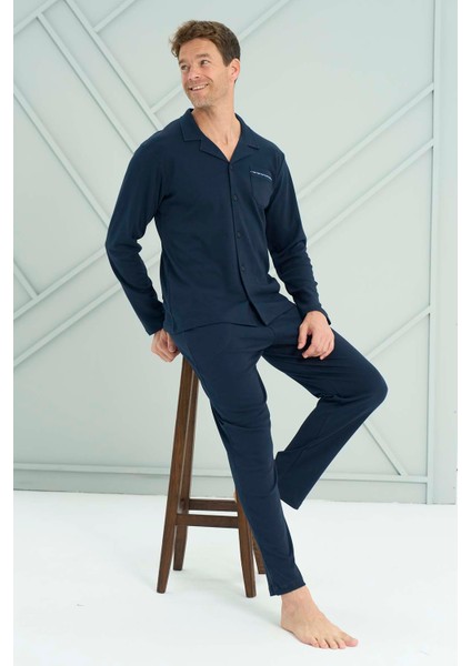 Büyük Beden Erkek Penye Uzun Kol Pijama Takımı 2228 LACI09 fırsatları