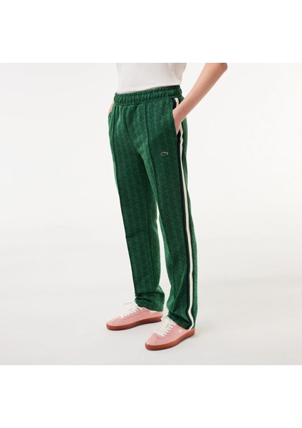 Kadın Straight Fit Monogram Yeşil Eşofman Altı fiyatları