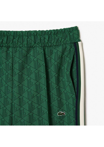 Kadın Straight Fit Monogram Yeşil Eşofman Altı indirimleri