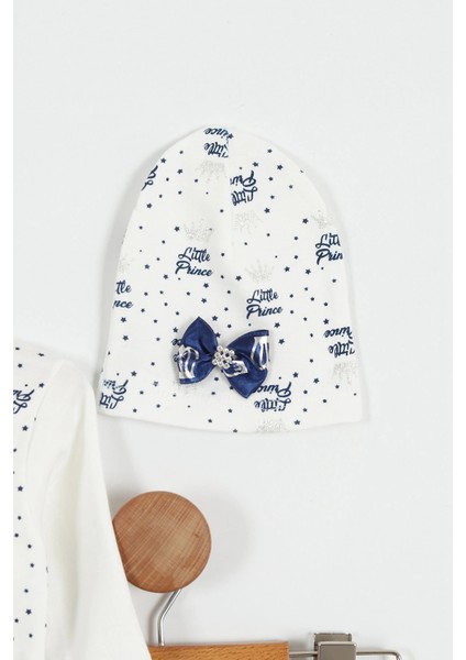 Yeni Doğan Papyon'lu Prens Nakisli Hastane Çıkışı 4'lü Zıbın Takımı - Lacivert fırsatları