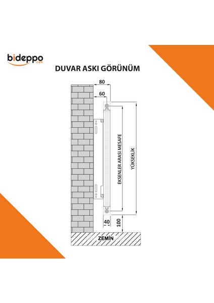 Nova Serisi Yükseklik 200 cm Genişlik 10 Dilim (85 Cm) Alüminyum Radyatör