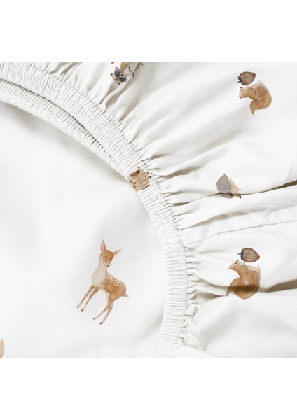 Forest Amigos 100% Organik Pamuk Penye Bebek Lastikli Çarşaf Seti - 70X140X20 cm + 35X45 cm fırsatları
