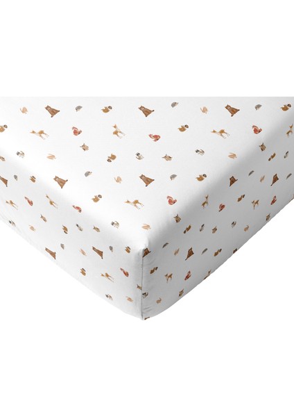 Forest Amigos 100% Organik Pamuk Penye Bebek Lastikli Çarşaf Seti - 70X140X20 cm + 35X45 cm indirimleri