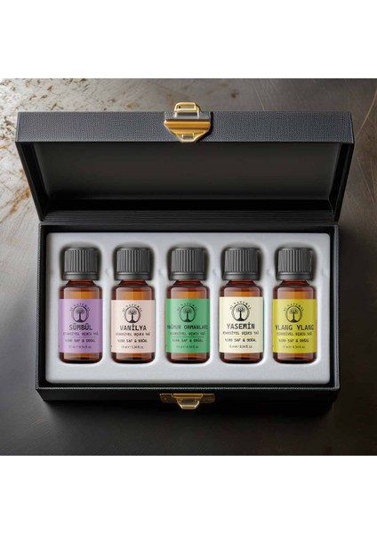 Sümbül ve Yasemin Yağı Seti Vanilya Yağmur Ormanları Ylang Ylang 5'li Set 10 ml