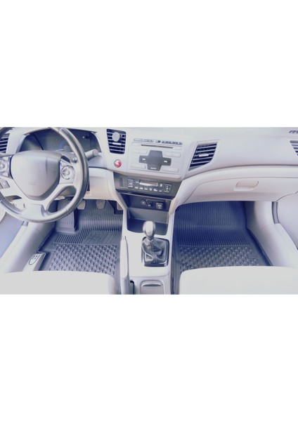 Honda Civic 2012-2015 Uyumlu SAHLER Araca Özel 4.5D Havuzlu Oto Paspas - Honda Civic Fb7