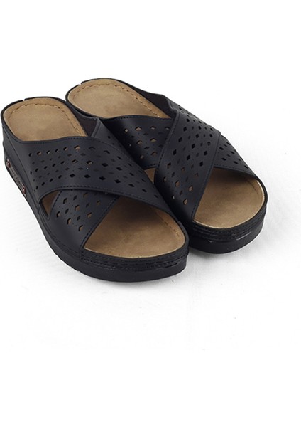 Kadın Ortopedik Taban Çift Bantlı Rahat Anne Terliği Ev Terliği Terlik