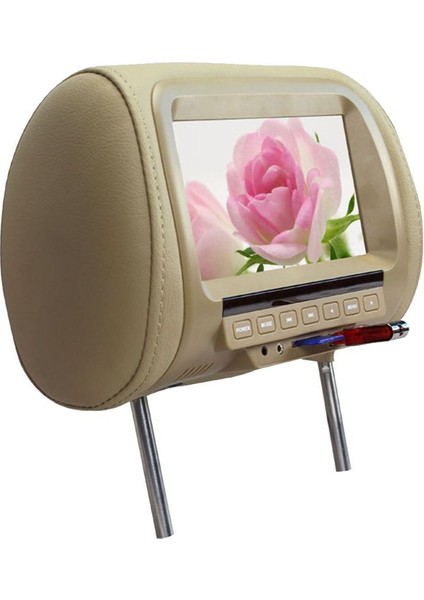 Universal 7inches Araba Başlık Monitörü Ekranı Arka Koltuk Eğlencesi Av USB Sd Mp4 Mp4 Mp5 Fm Bej Için Multi-Media Player (Yurt Dışından) fiyatları