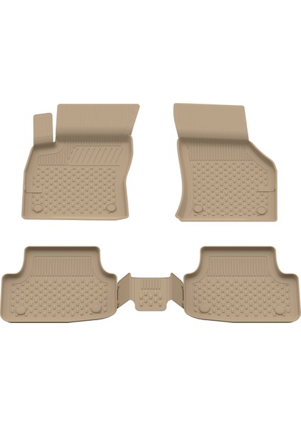 Seat Leon 3 2013-2020 Uyumlu SAHLER Araca Özel Bej 4.5D Havuzlu Oto Paspas - Leon