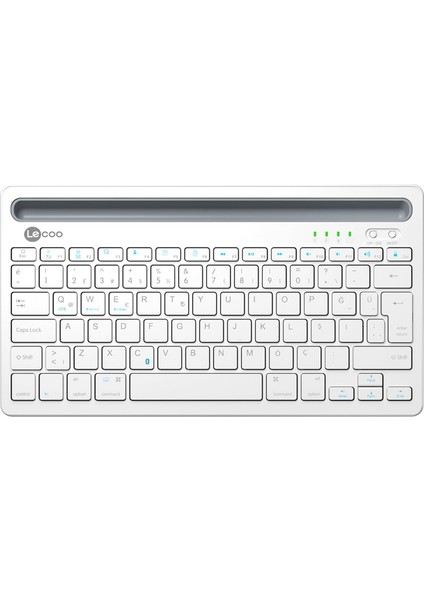 BK100 Kablosuz Bluetooth Çoklu Cihaz ile Uyumlu Şarj Edilebilir Türkçe Q Klavye Beyaz